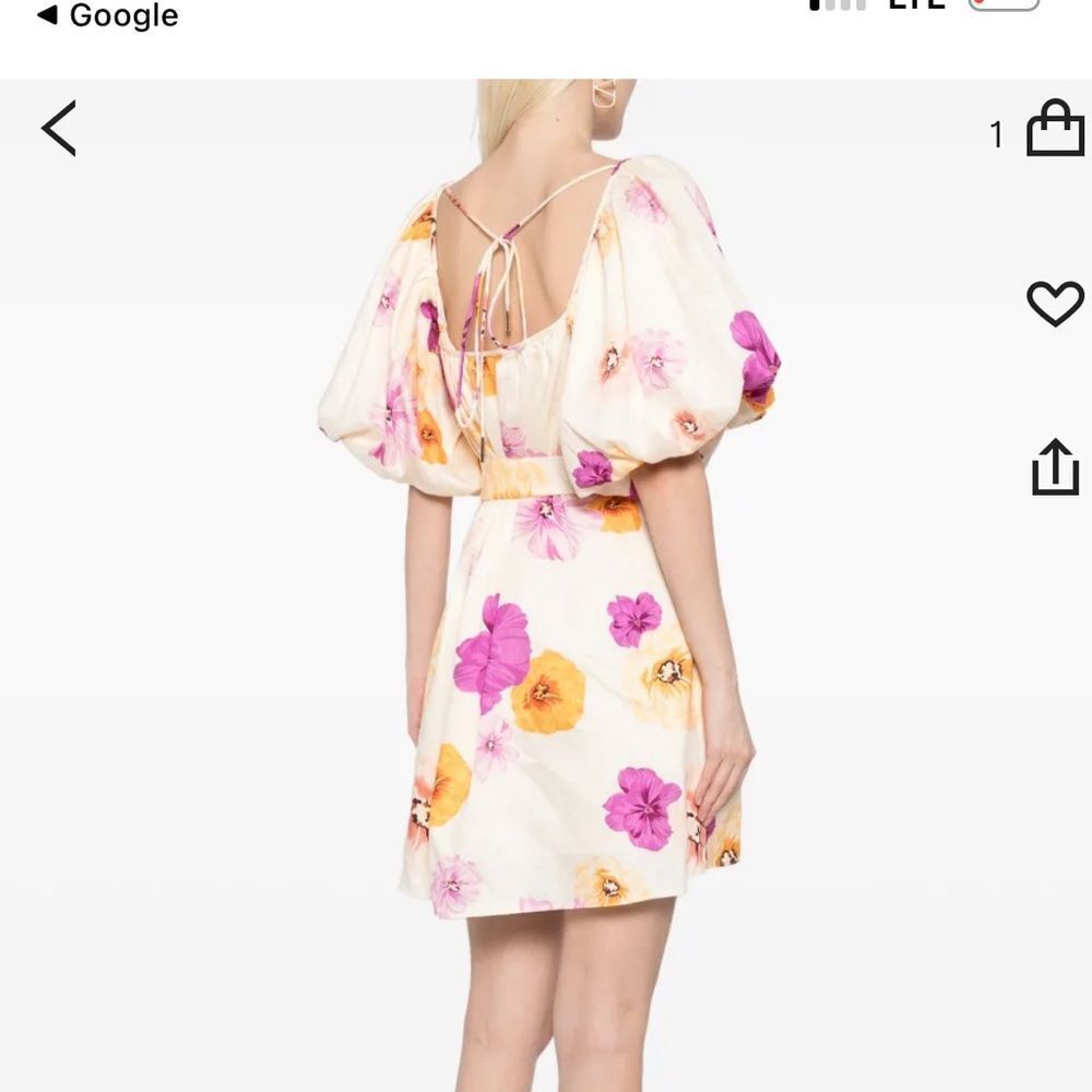 Acler Highgate Floral Puff Sleeve Dress Sz 6 NWT - Picture 6 of 11
